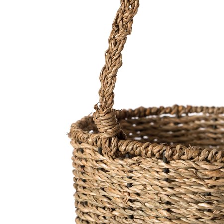 Vintiquewise Storage Basket, Brown, Seagrass QI004162